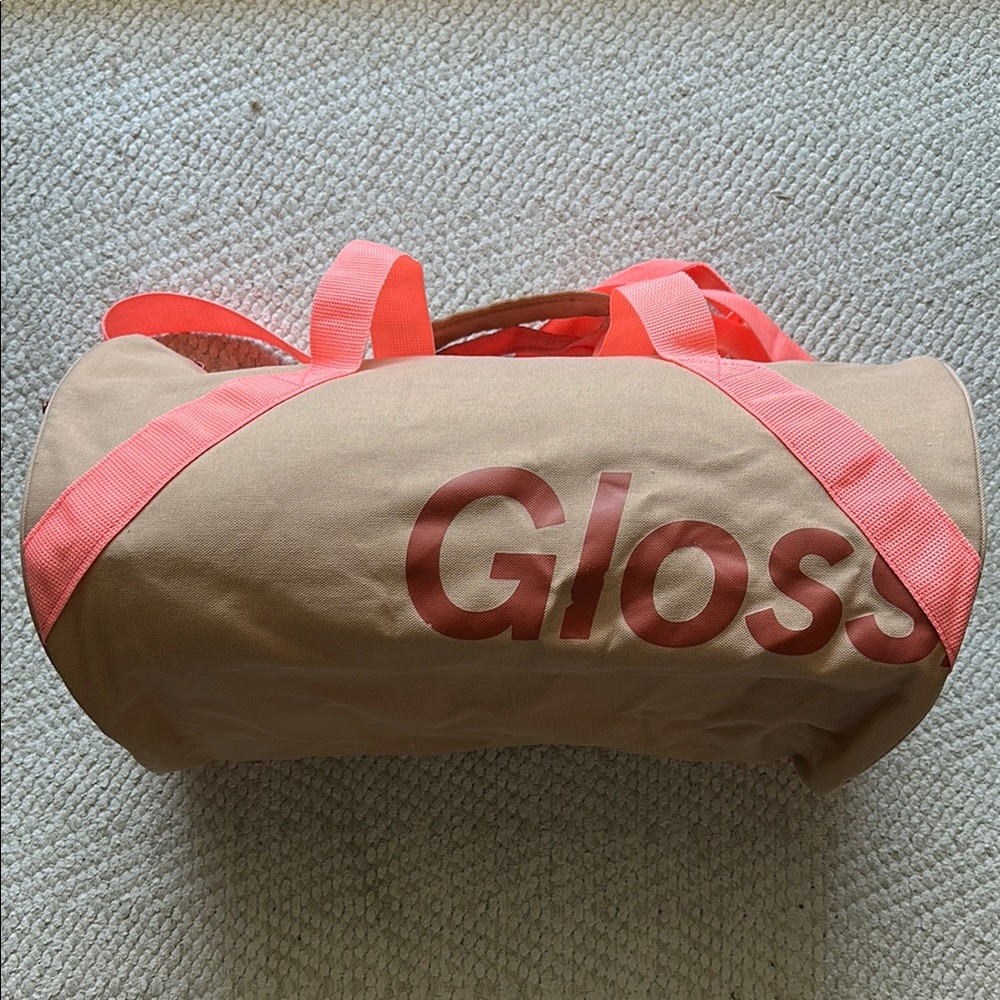Glossier Tan and Pink Women's duffle